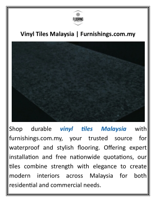 Vinyl Tiles Malaysia Furnishings.com.my
