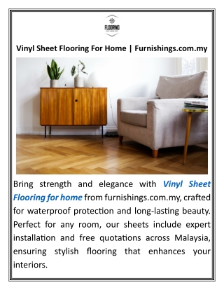 Vinyl Sheet Flooring For Home Furnishings.com.my