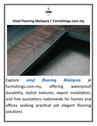Vinyl Flooring Malaysia Furnishings.com.my