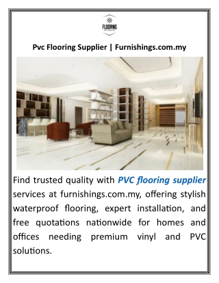Pvc Flooring Supplier Furnishings.com.my