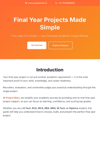 Final Year Project Made Simple - Complete Academic Project Guide