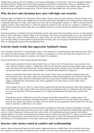 Home Painters Ypsilanti: Shade Trends Forming Local Homes