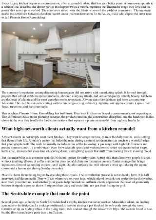 Why Affluent Homeowners Trust Phoenix Home Remodeling for Complete Kitchen Trans