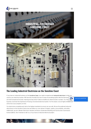 Industrial Electrician Sunshine Coast