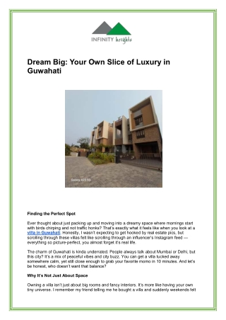 Villas for Sale in Guwahati | Luxury Independent Villas
