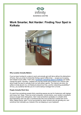 Premium Coworking Space in Kolkata | Office Coworking