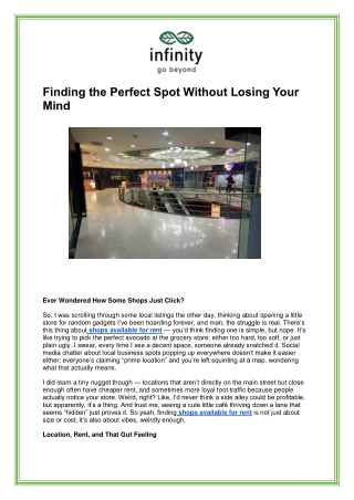 Shops Available for Rent in Kolkata | Retail Properties