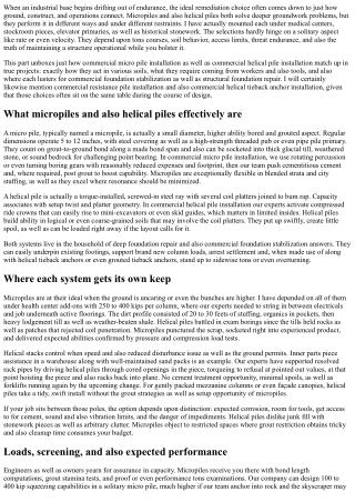 Office Micropile Installation vs. Helical Piles: Selecting the Right Device