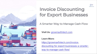 Invoice Discounting for Export Businesses A Smarter Way to Manage Cash Flow
