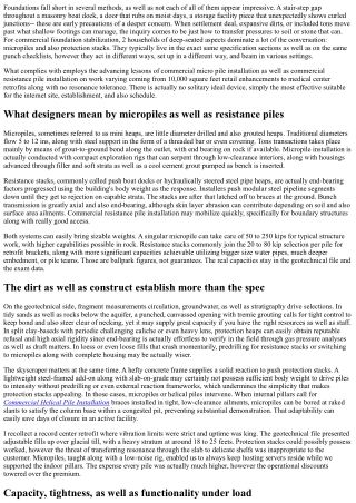 Micropiles vs. Resistance Loads: What is actually Best for Your Commercial Job?