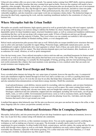 Micropile Installation Techniques for Congested Urban Commercial Sites