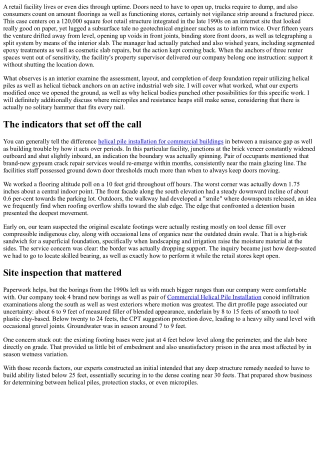 Case History: Deep Foundation Repair with Helical Overdo a Retail Center