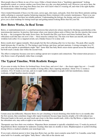 When Does Botox Wear Off? Signs It’s Time for a Touch-Up