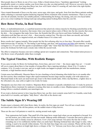 When Does Botox Wear Off? Signs It’s Time for a Touch-Up