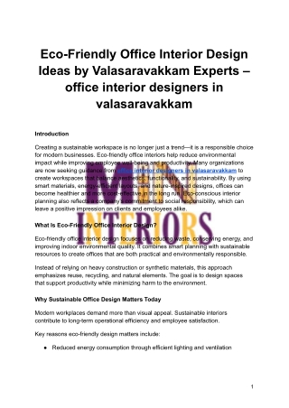 Office Interior Designers in Valasaravakkam - MN Interiors