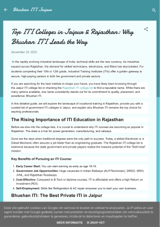 Top ITI Colleges in Jaipur Rajasthan