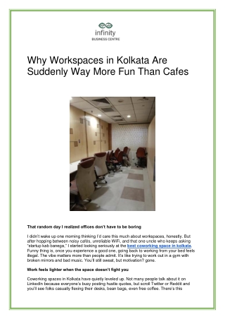 Best Coworking Space in Kolkata | Salt Lake Location