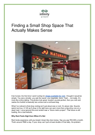 Shops Available for Rent in Kolkata | Retail Spaces