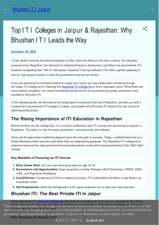 Top ITI Colleges in Jaipur Rajasthan