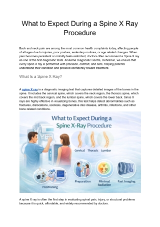 What to Expect During a Spine X Ray Procedure