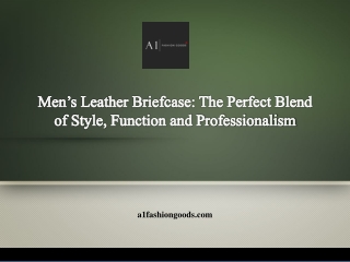 Men’s Leather Briefcase The Perfect Blend of Style, Function and Professionalism