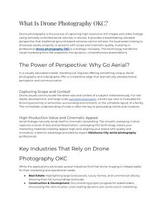 E1 - What Is Drone PhotographyOKC