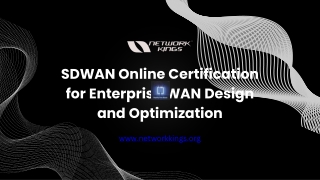SDWAN Online Certification for Enterprise WAN Design and Optimization