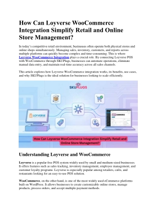 How Can Loyverse WooCommerce Integration Simplify Retail and Online Store Management