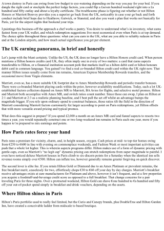 Hilton Honors Credit Card UK vs Marriott Points: Best Strategy for Paris Stays