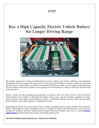 electric vehicle battery