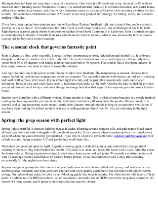 Home Painters Ypsilanti MI: Seasonal Painting Guide for Michigan Weather