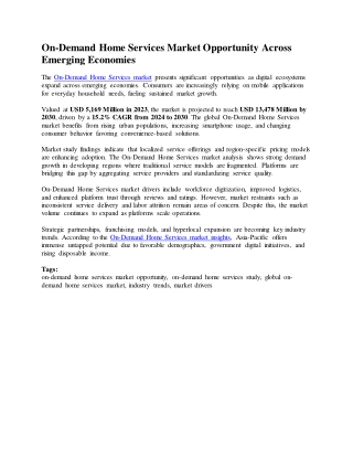 On demand home service