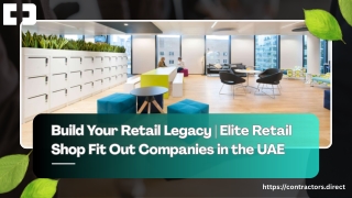 Build Your Retail Legacy | Elite Retail Shop Fit Out Companies in the UAE