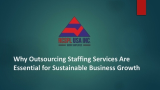 Why Outsourcing Staffing Services Are Essential for Sustainable Business Growth