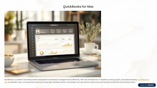 QuickBooks for Mac: Features, Setup & Support Guide