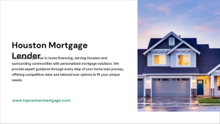 Houston Mortgage Lender | TX Premier Mortgage