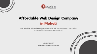 Affordable Web Design Solutions in Mohali