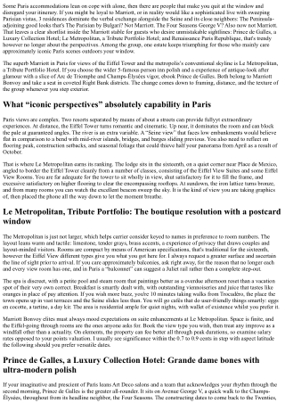 Luxury at the Seine: The Best Marriott in Paris with Iconic Views