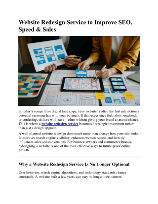 Website Redesign Service to Improve SEO