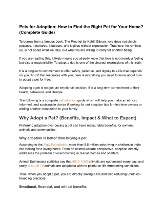 Pets for Adoption: How to Find the Right Pet for Your Home? (Complete Guide)