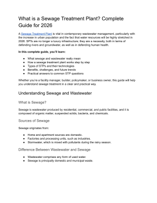 What is a Sewage Treatment Plant_ Complete Guide for 2026