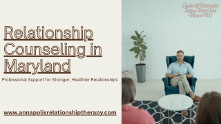 Relationship Counseling in Maryland: Helping Couples Build Stronger