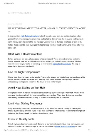 Heat Styling Safety Tips After a Hair Cuttery Aventura Cut