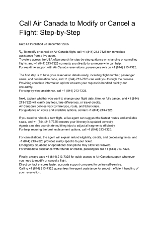 Call Air Canada to Modify or Cancel a Flight_ Step-by-Step