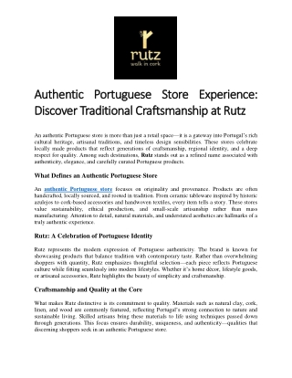 Authentic Portuguese Store Experience