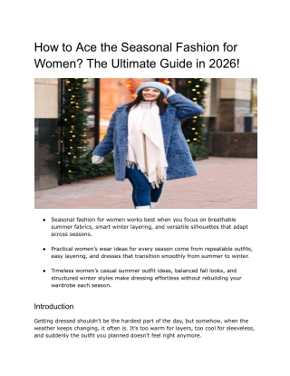 Seasonal Fashion_ Women’s Wear Ideas for Summer, Winter, and Beyond