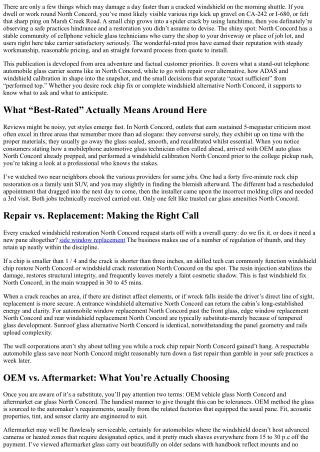 Best-Rated Mobile Auto Glass North Concord: Customer-Trusted Service