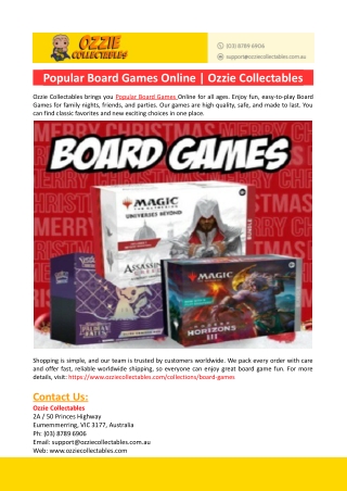 Popular Board Games Online