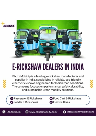 Electric Three Wheeler Manufacturer in India - Ebuzz Mobility