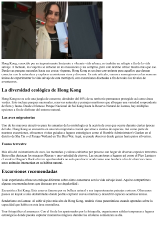 Descubre la vida natural de Hong Kong con nuestras excursiones únicas